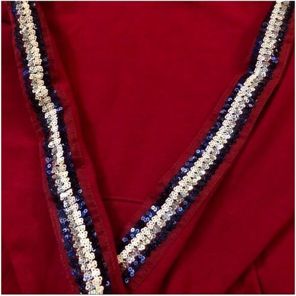 Wonder nation Red hooded sequins jacket with pockets Medium 7-8 girls - Picture 5 of 9